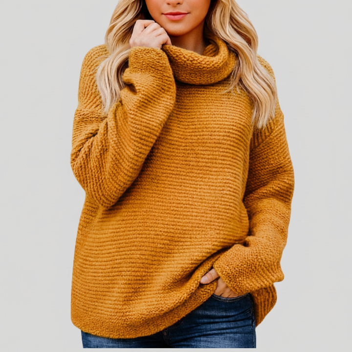 Maglione Collo Alto Tricot Luxe per Donne