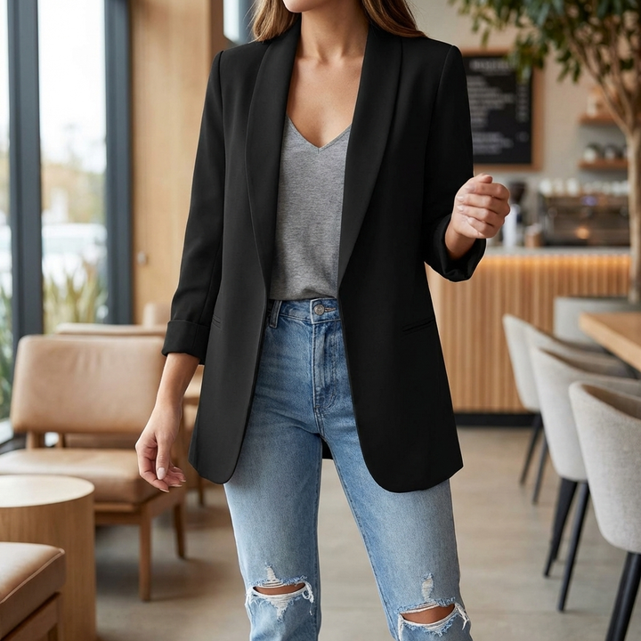Blazer Slim Lungo per Donne