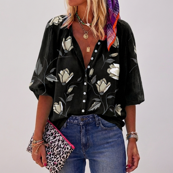 Blusa Floreale Estiva per Donne