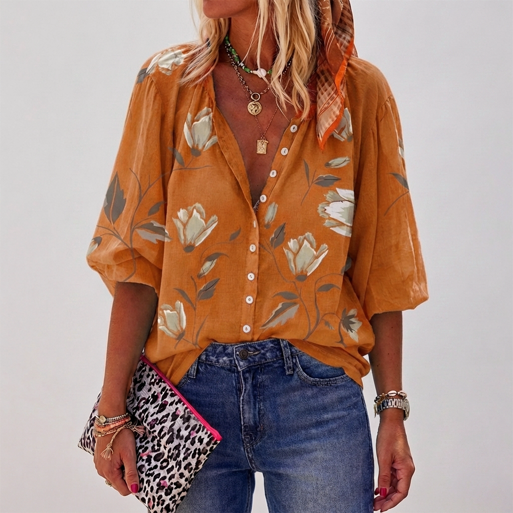 Blusa Floreale Estiva per Donne