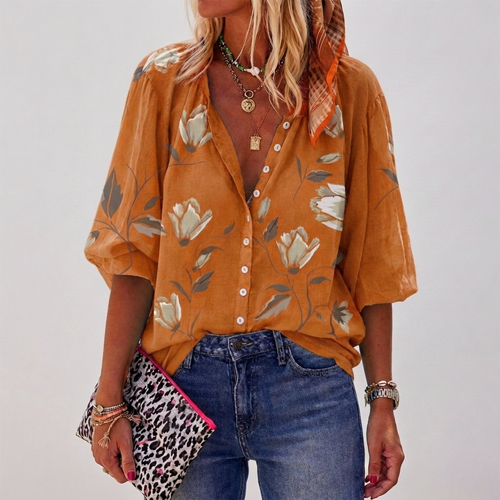 Blusa Floreale Estiva per Donne