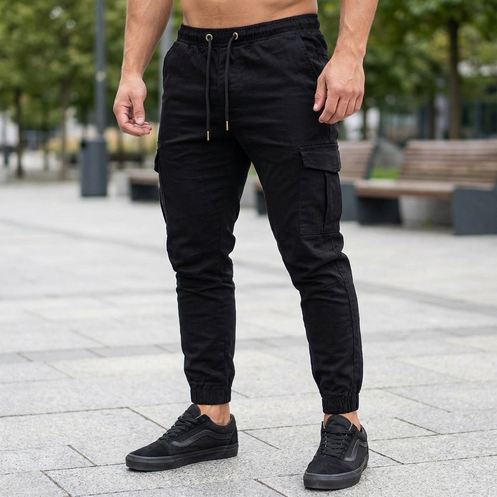 Pantaloni Jogging Cargo Multi-Tasche per Uomo