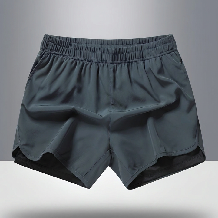 Shorts da corsa uomo quick-dry con zip