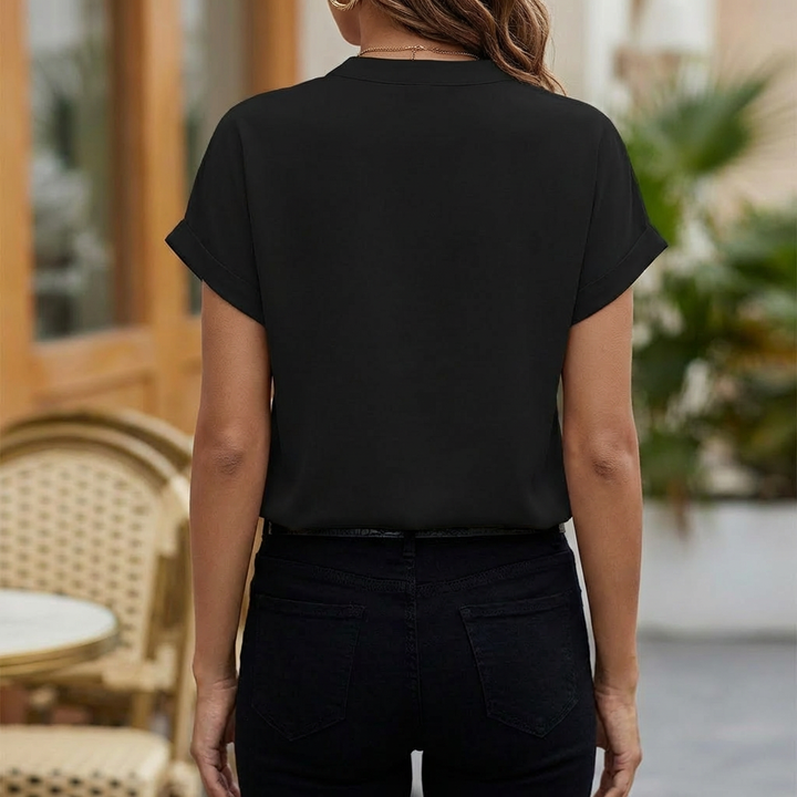 Blusa Elegante a V Collo Incanto Timeless per Donne