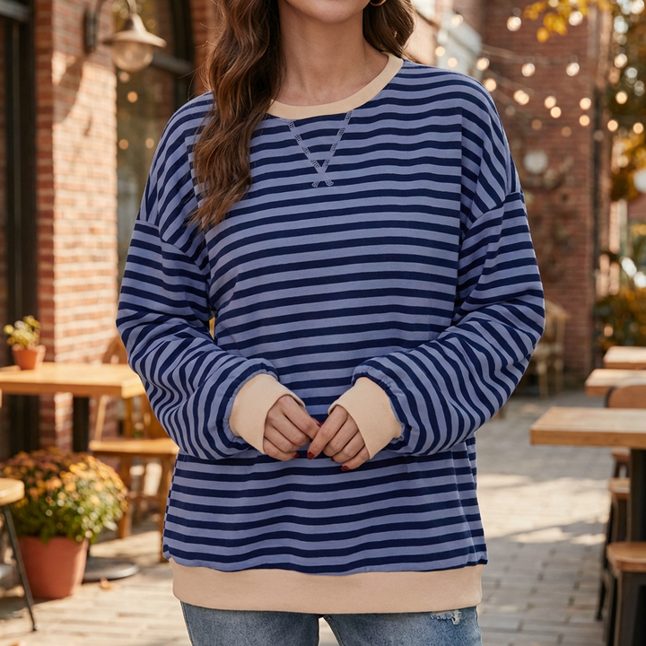 Maglione a righe oversize per donne