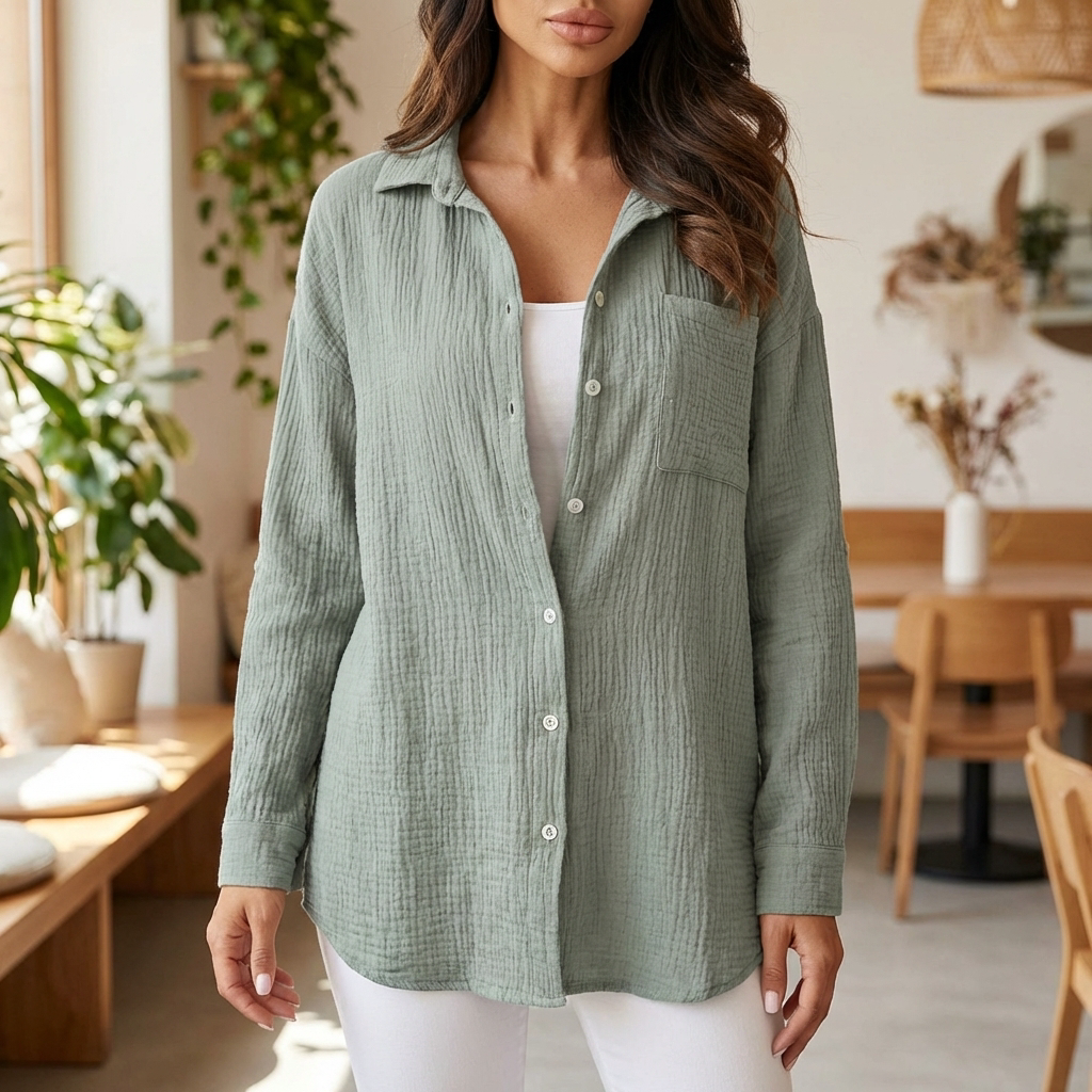 Camicia Leggera a Lungo Mano per Donne
