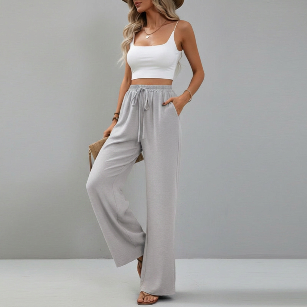 Pantaloni Estivi Dritti da Donna