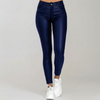 Pantaloni Eleganti in Pelle PU Alta Vita per Donne