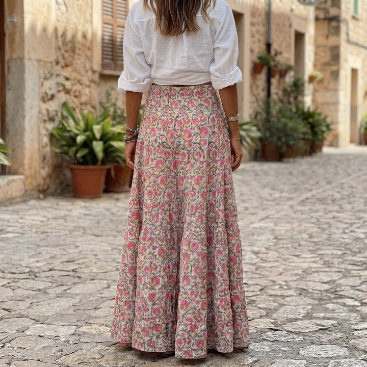 Gonna Maxi Bohemien con Stampa per Donne
