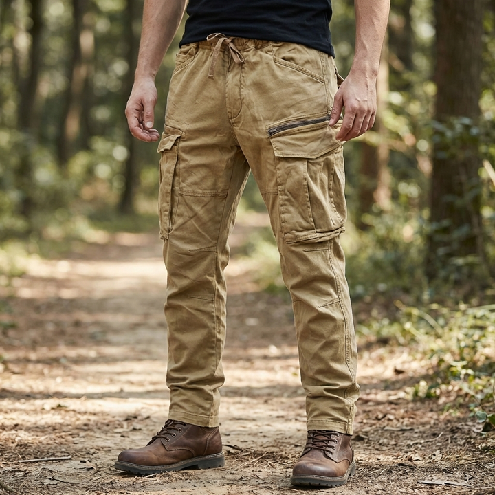 Pantaloni Cargo Multipli con Tasche per Uomini