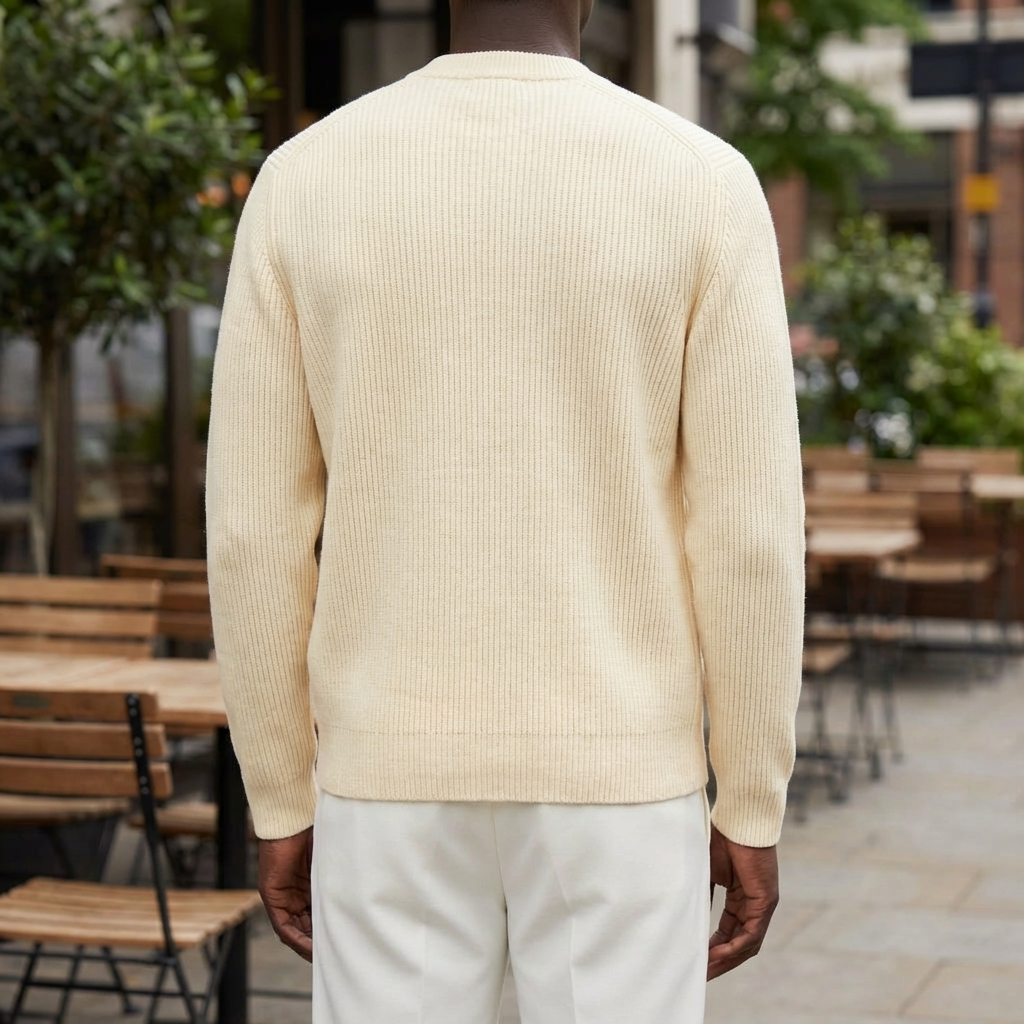 Cardigan in Maglia con Zipper Casual per Uomini