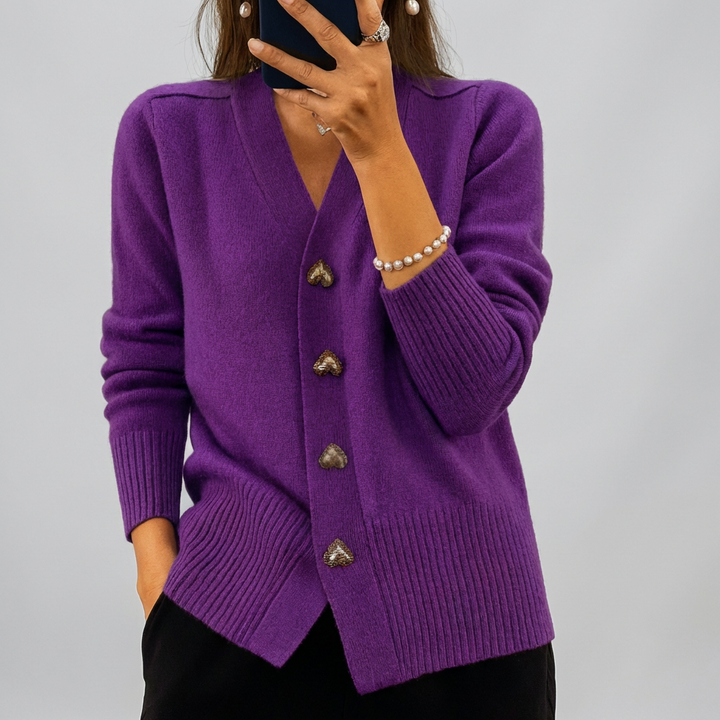Cardigan In Maglia Con Scollo A V Per Donne