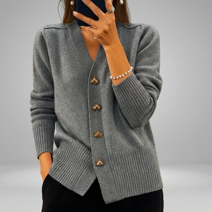 Cardigan In Maglia Con Scollo A V Per Donne
