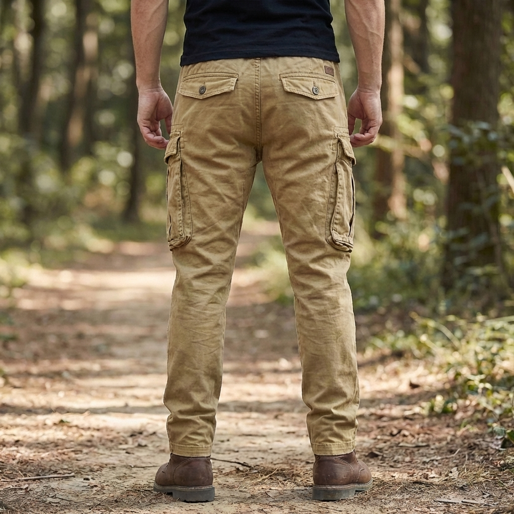 Pantaloni Cargo Multipli con Tasche per Uomini