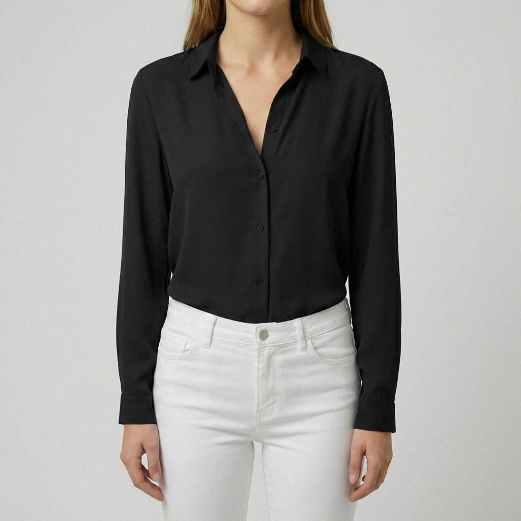 Blusa da donna con bottoni e colletto