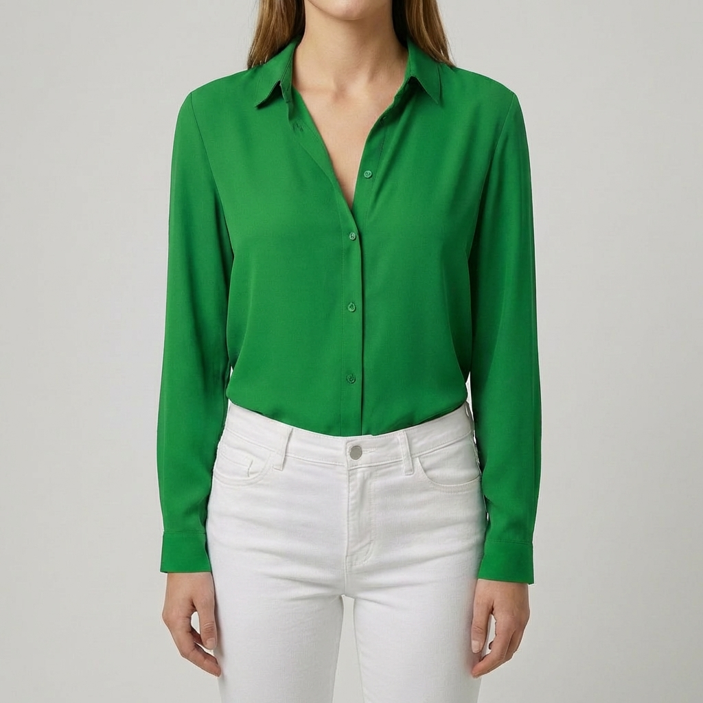 Blusa da donna con bottoni e colletto