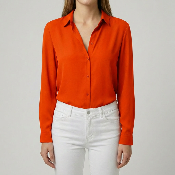 Blusa da donna con bottoni e colletto