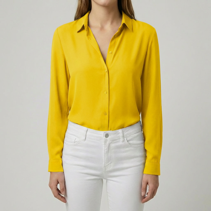 Blusa da donna con bottoni e colletto