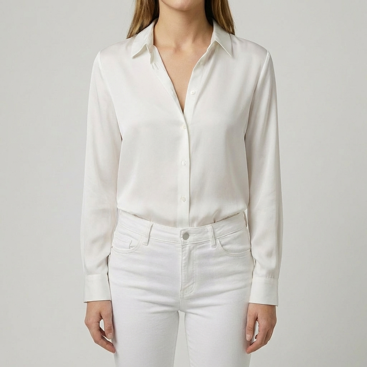 Blusa da donna con bottoni e colletto