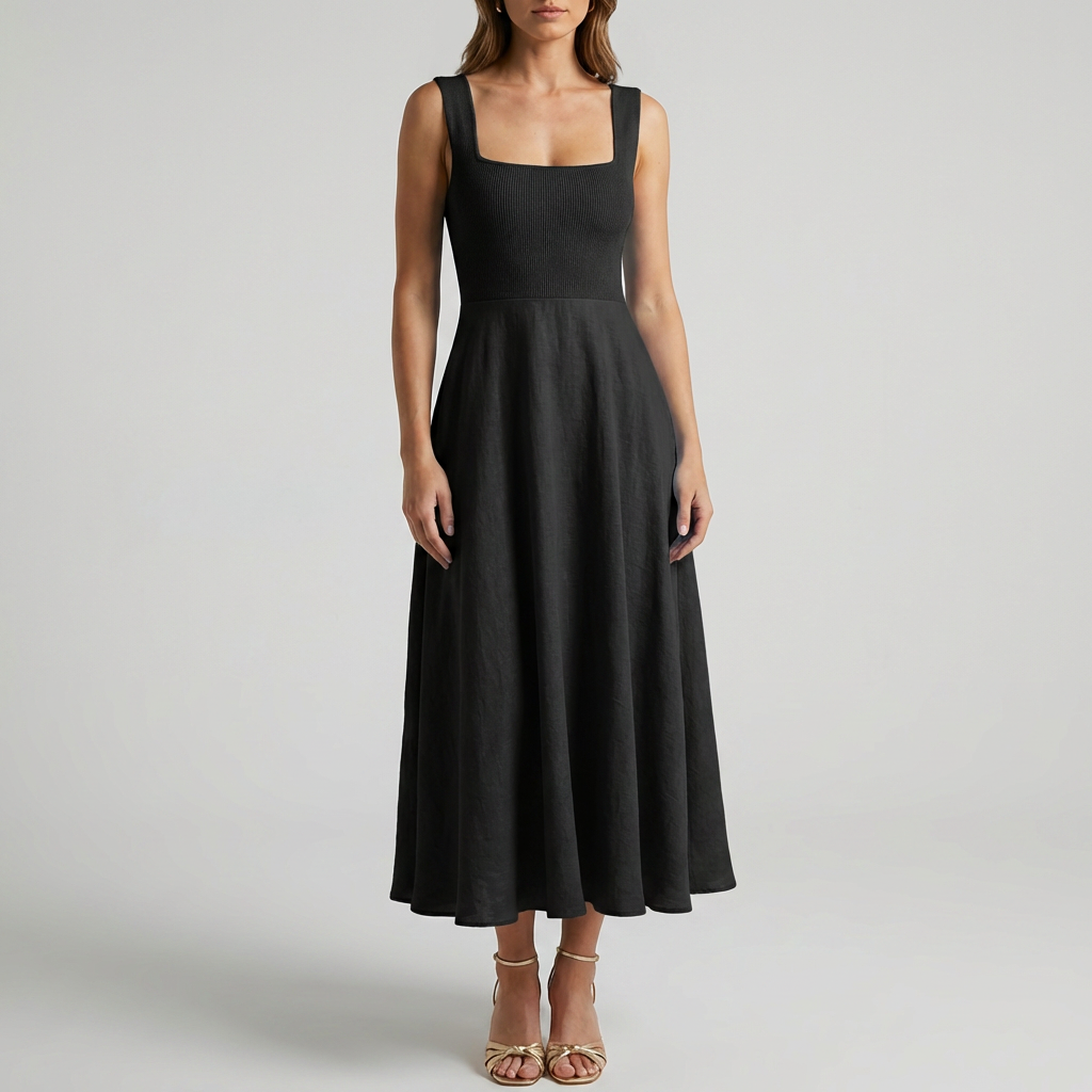 Abito Elegante Senza Maniche per Donne