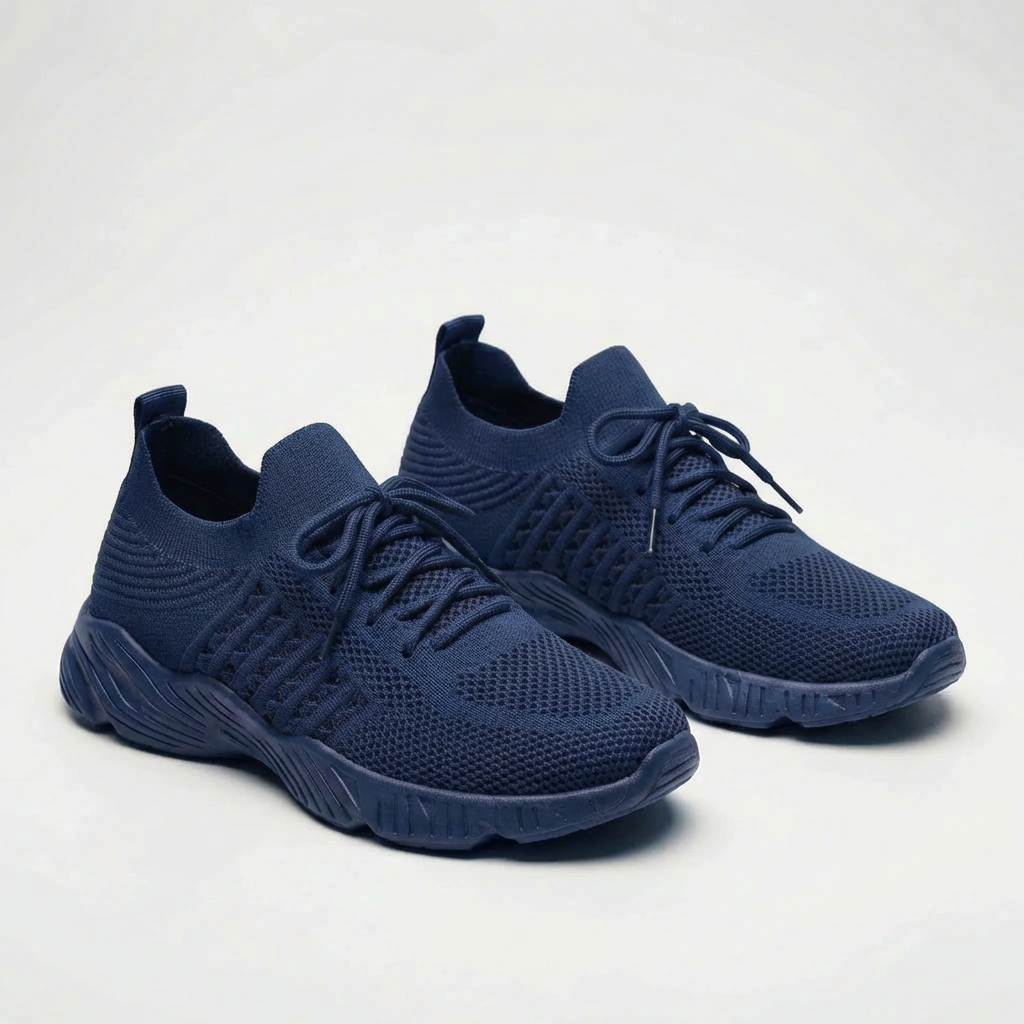 Sneaker in Maglia Traspirante con Lacci