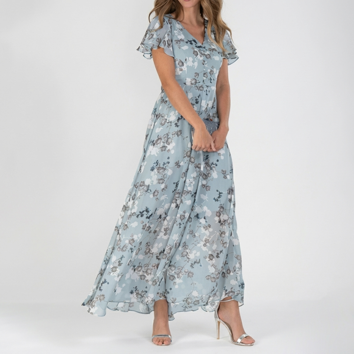 Abito Maxi Floreale Vintage per Donne