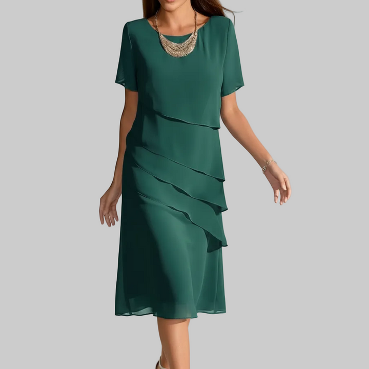 Abito Midi in Chiffon Luxe per Donne