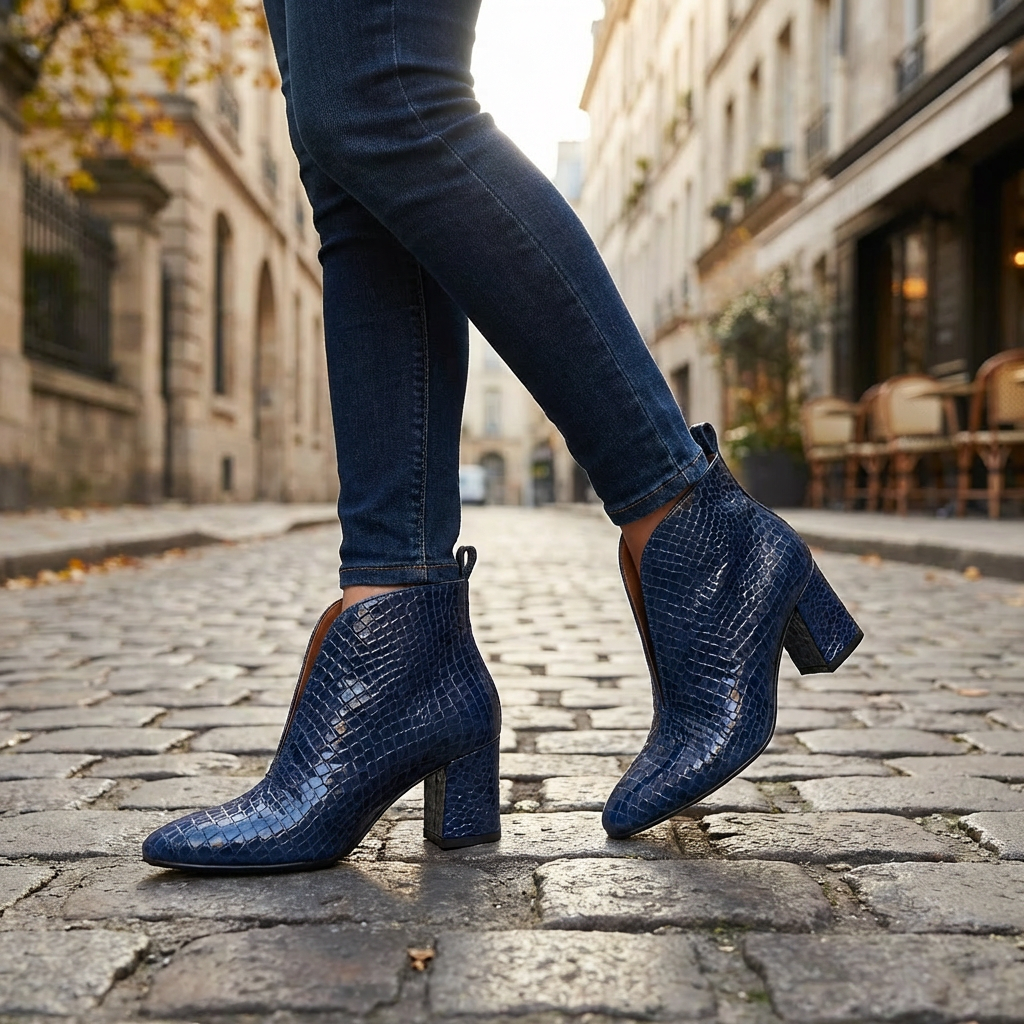 Stivale alla Caviglia Stiletto Slip-On per Donne