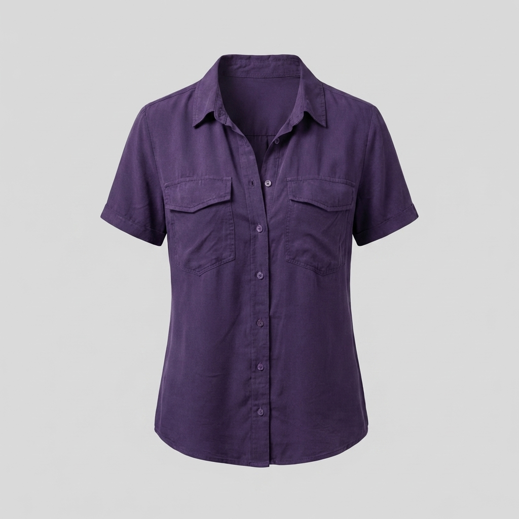 Blusa Elegante a Maniche Corte per Donne