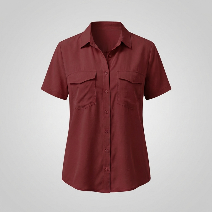 Blusa Elegante a Maniche Corte per Donne
