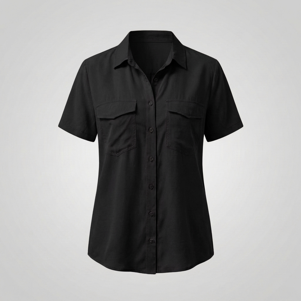 Blusa Elegante a Maniche Corte per Donne