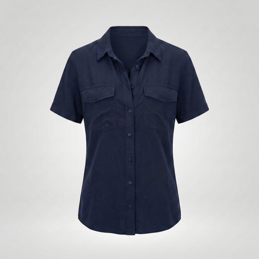 Blusa Elegante a Maniche Corte per Donne