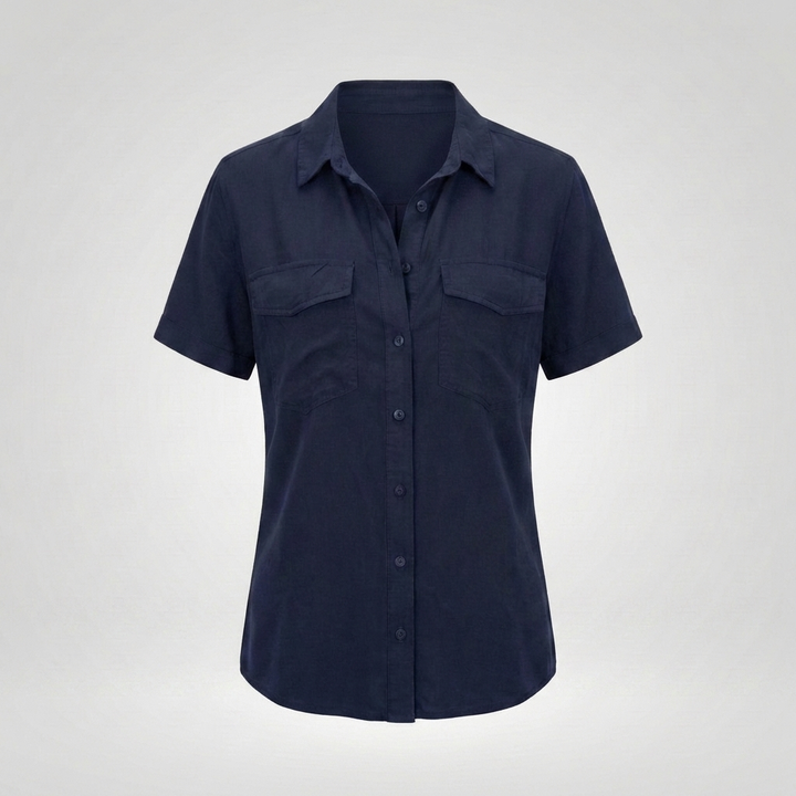 Blusa Elegante a Maniche Corte per Donne