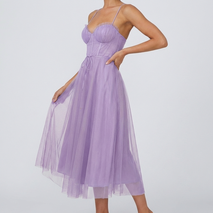 Abito Maxi Senza Maniche Leggero da Donna con Scollo a V
