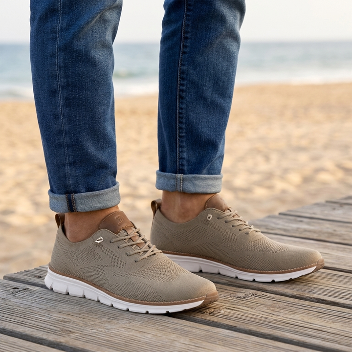 Scarpe in Mesh Traspiranti con Lacci per Uomini