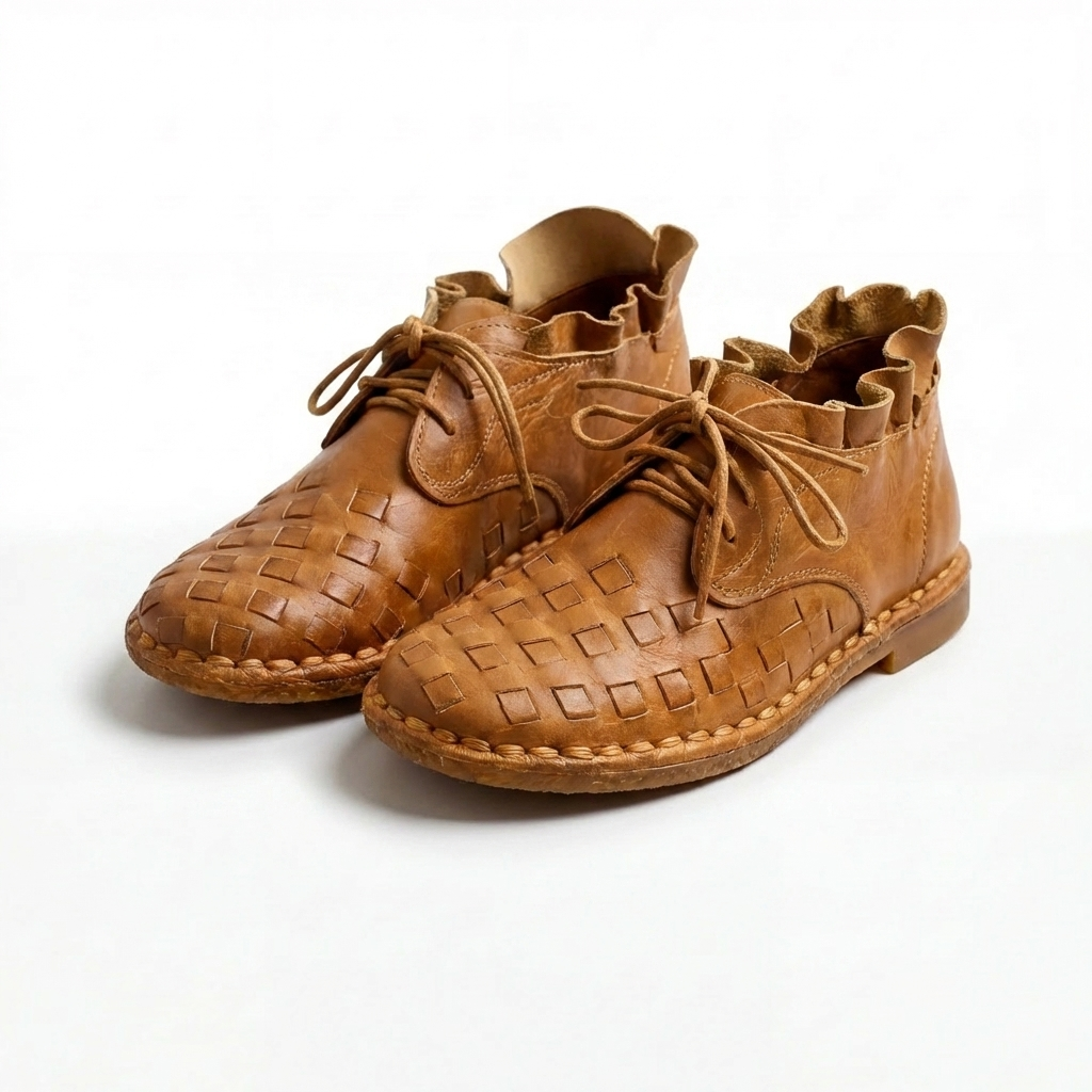 Scarpa Piatta con Lacci Artigianale