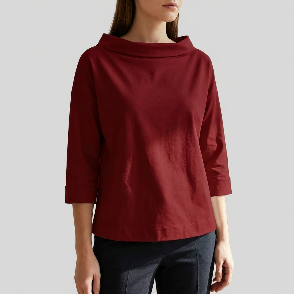 Top Casual per Donne con Revers Larghi