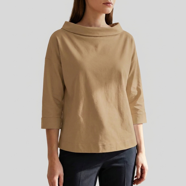 Top Casual per Donne con Revers Larghi