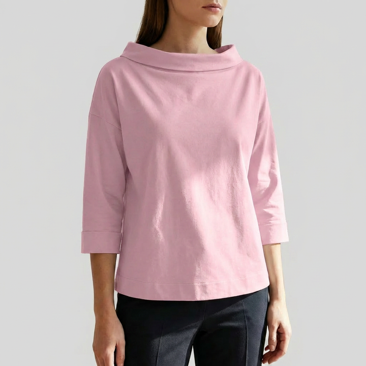 Top Casual per Donne con Revers Larghi