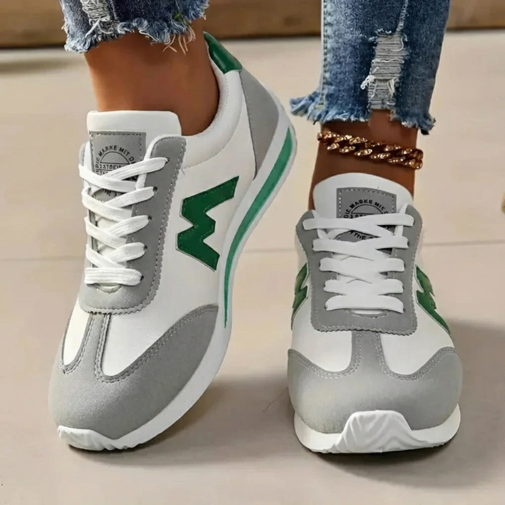 Scarpa Sneaker Retro Con Lacci Per Donne