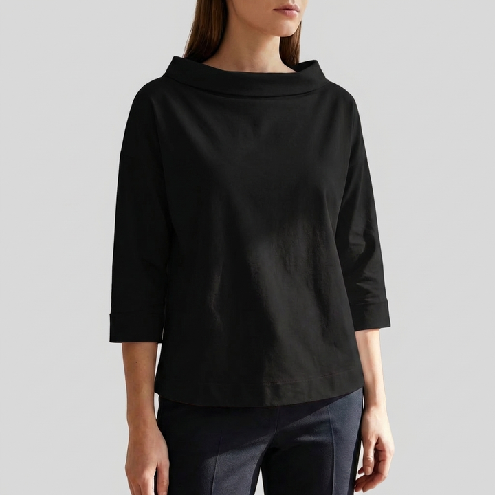 Top Casual per Donne con Revers Larghi