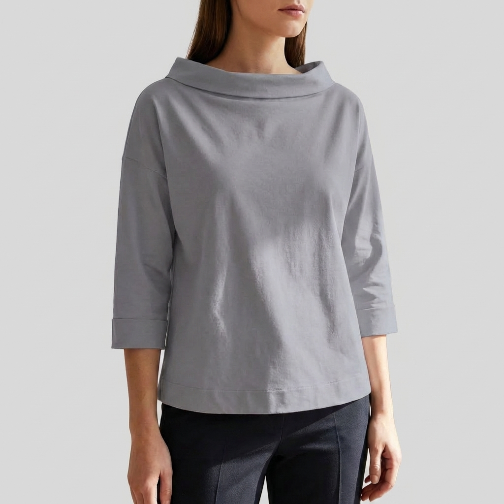 Top Casual per Donne con Revers Larghi
