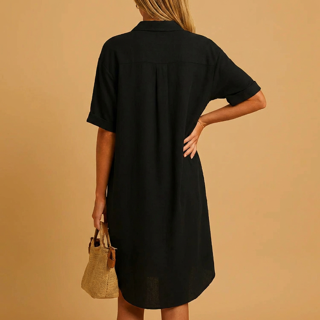 Abito Camicia Button-Down Fit Scollato per Donne