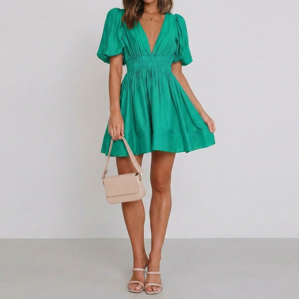 Abito Mini Elegante e Fluente