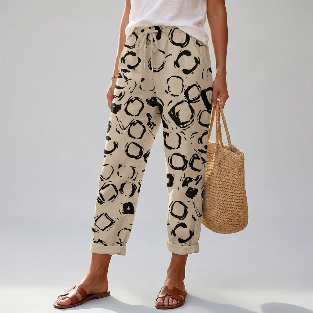Pantaloni Stampati Liberi da Donna
