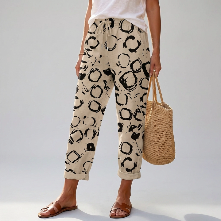 Pantaloni Stampati Liberi da Donna