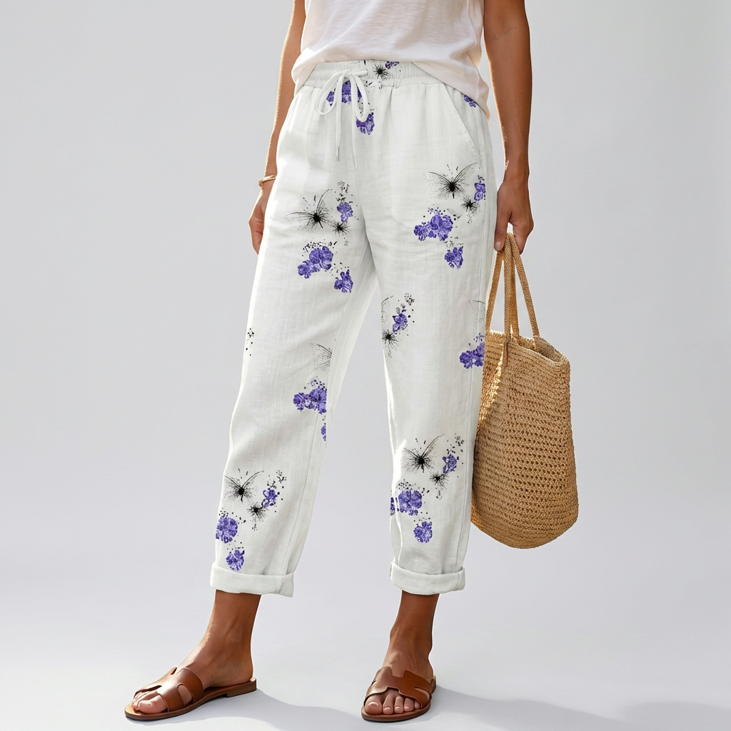 Pantaloni Stampati Liberi da Donna
