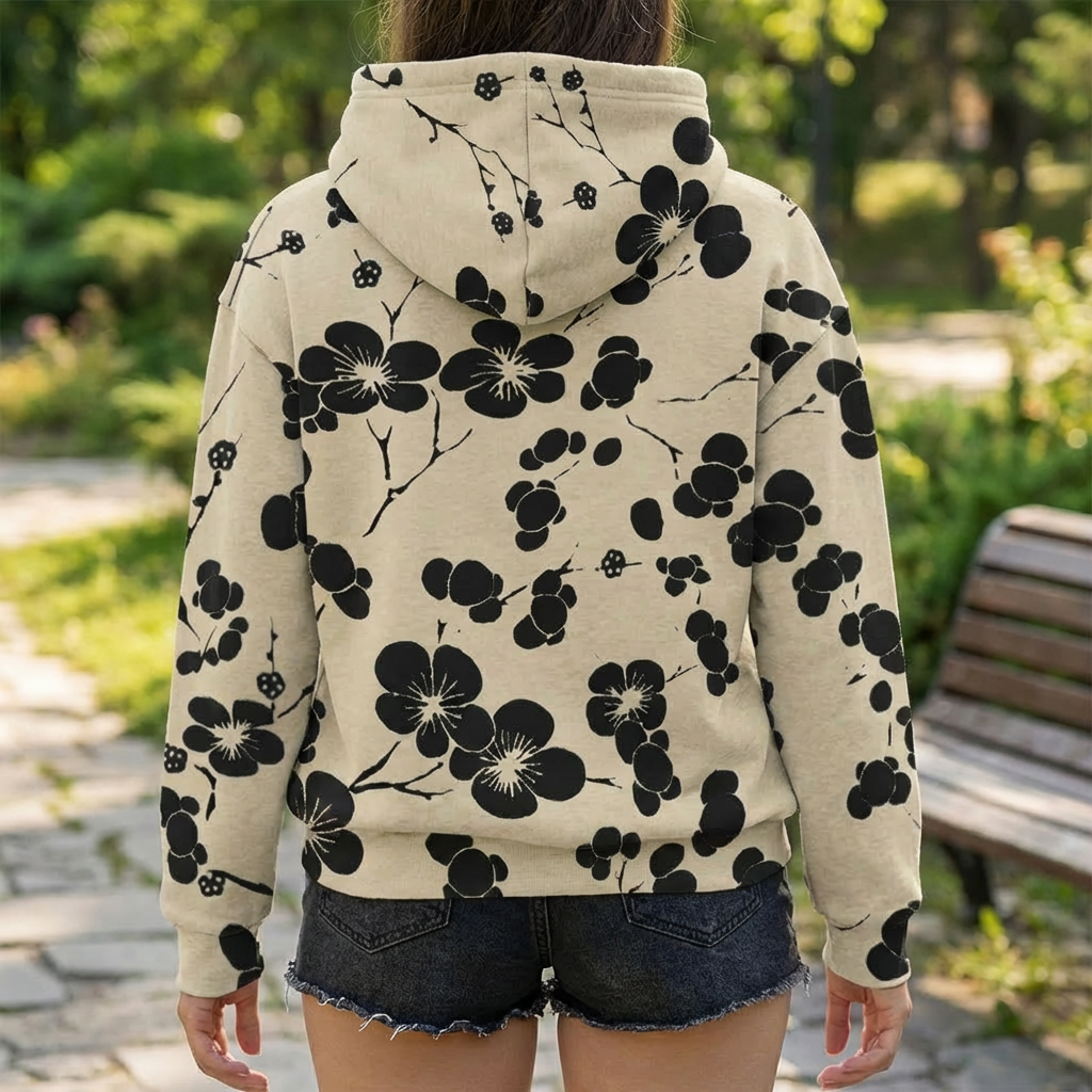 Maglione Leggero Stampato Floreale per Donne