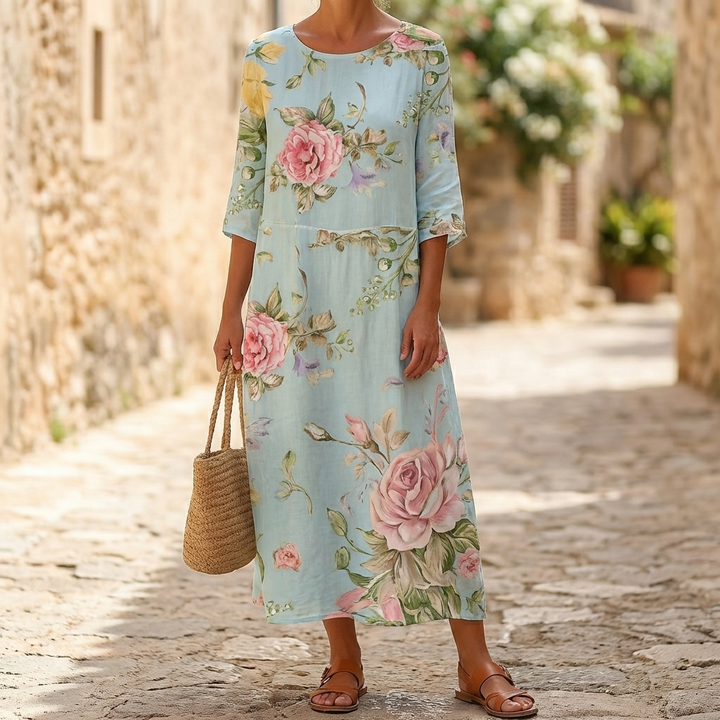 Abito Estivo Floreale Elegante da Donna