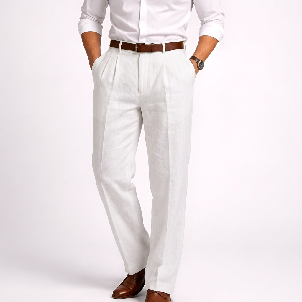 Pantaloni Alti in Stile Vintage da Uomo